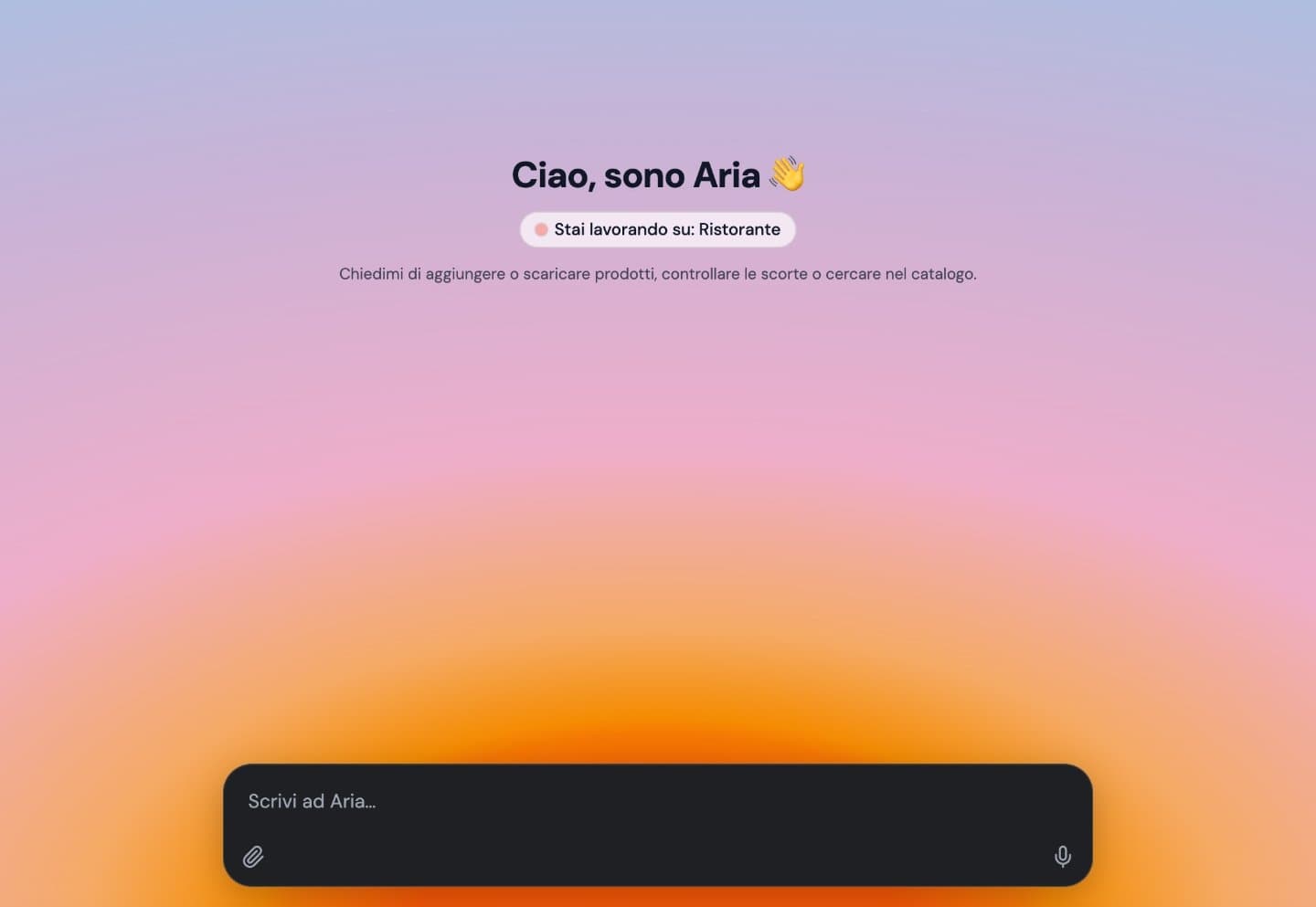 Aria — Gestionale magazzino con assistente vocale AI